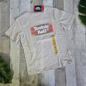 TOOTSIE ROLL | Candy Logo T-shirt in Brown/Tan sz S (Boys 6/7)